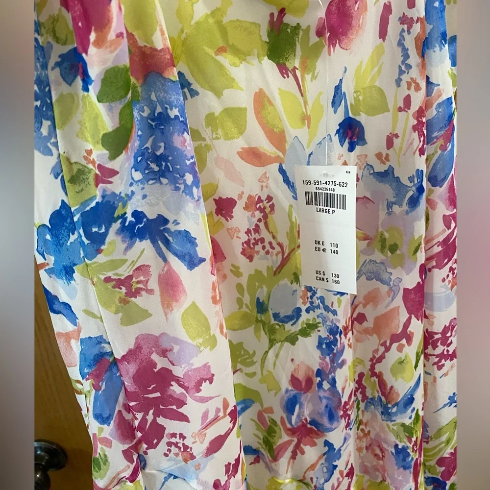 Abercrombie & Fitch Floral Cowl Neck Maxi Dress — Pink, Blue, Yellow